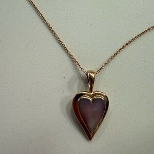 Cabana Rose Gold / mother of pearl Heart Necklace